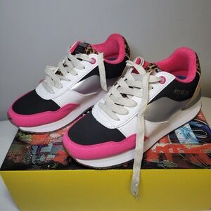 Urban OG Alene A Womens Sneakers Pink Black Silver Leopard Shoes Size 6 NS6731-2